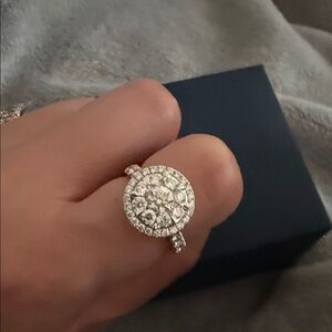 Elegant Silver Halo Ring